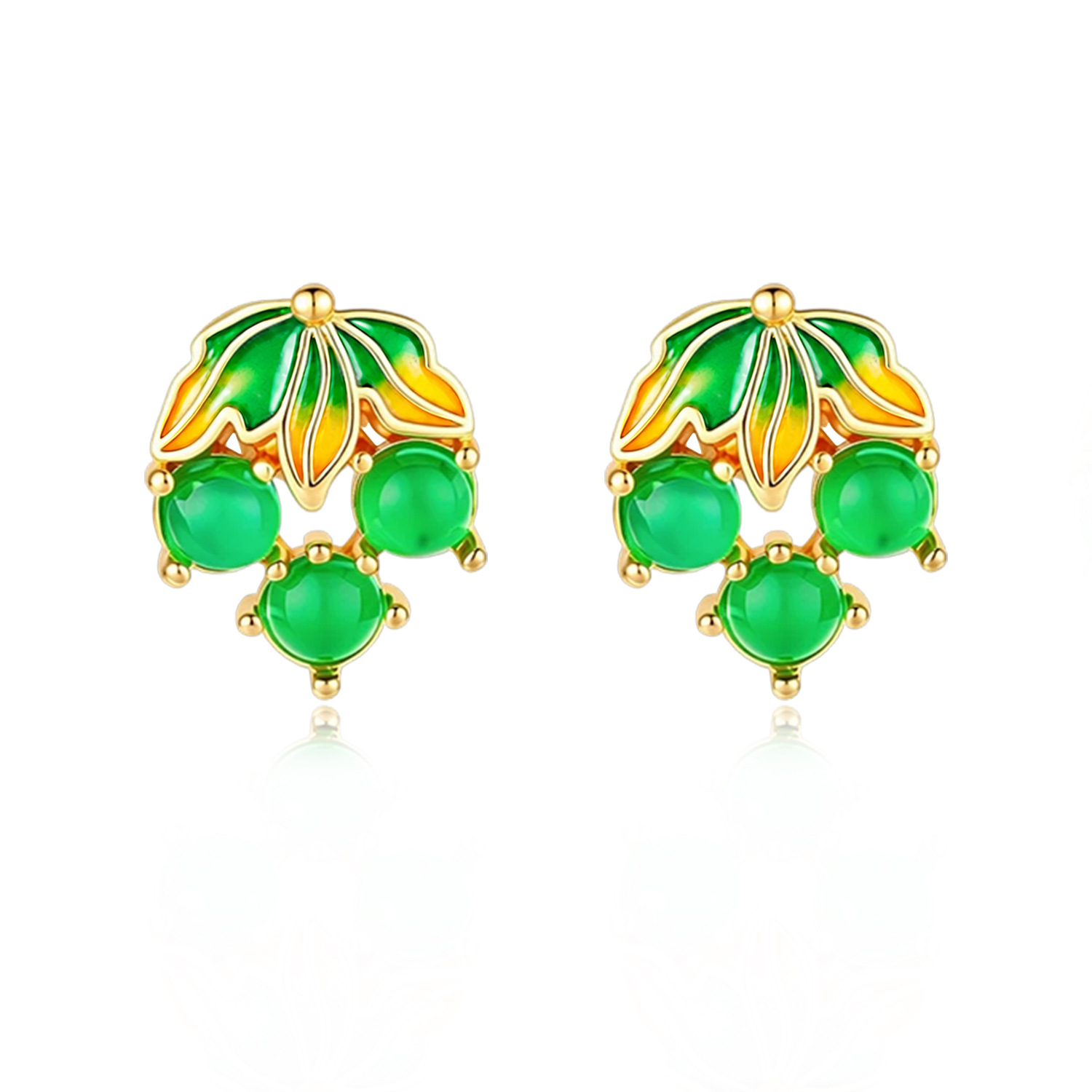 Gold Plated Jewelry - Orecchini a forma di grappolo di