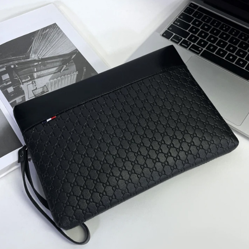 Leather Wallet Men - Borsa da lavoro di design Pochette
