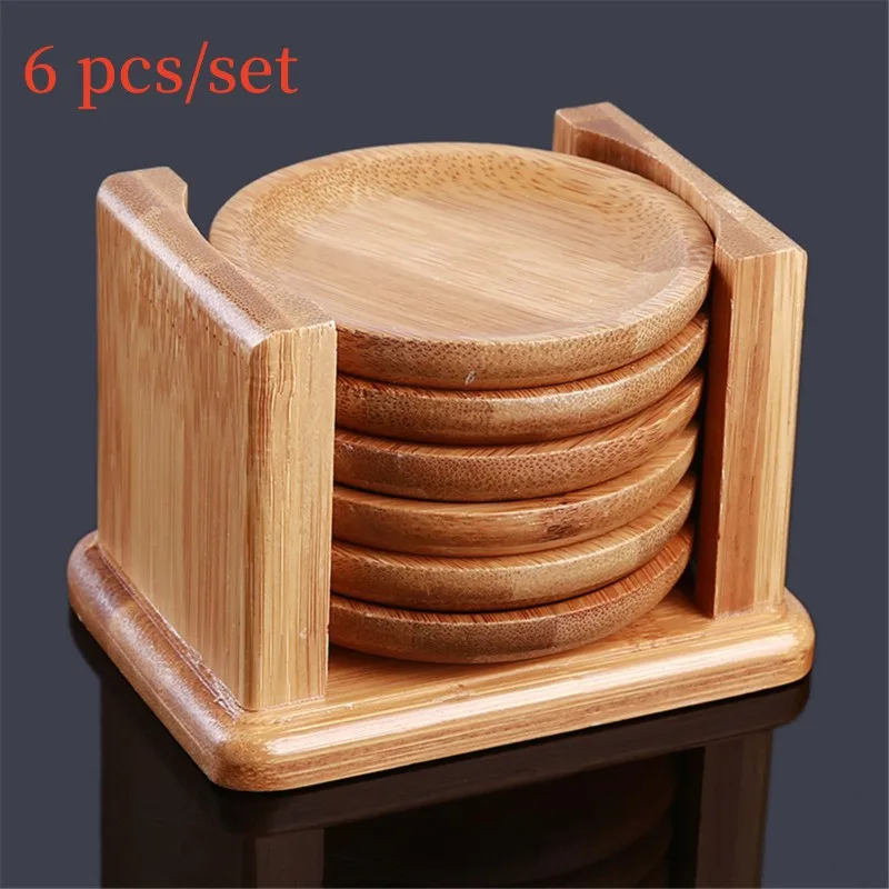 Marble Coaster Set - 6 pezzi di forma rotonda sottobicchiere