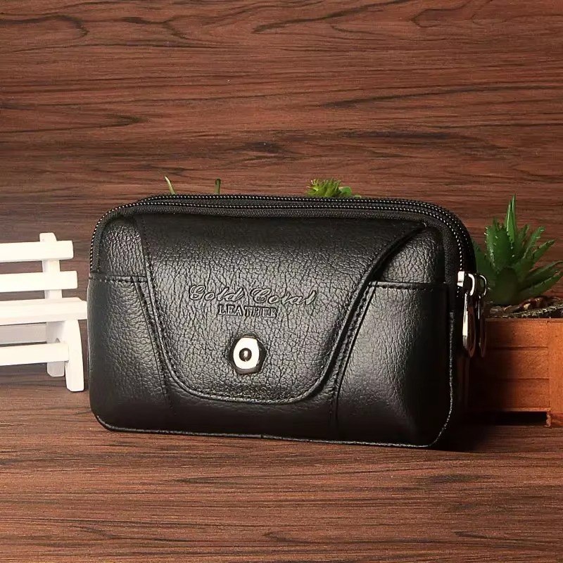 Leather Wallet Men - Borsa Porta Cellulare/Telefono Cellulare in Vera