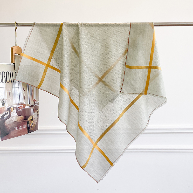 Cashmere Scarf - Sciarpa Quadrata 100% CASHMERE Puro Verde
