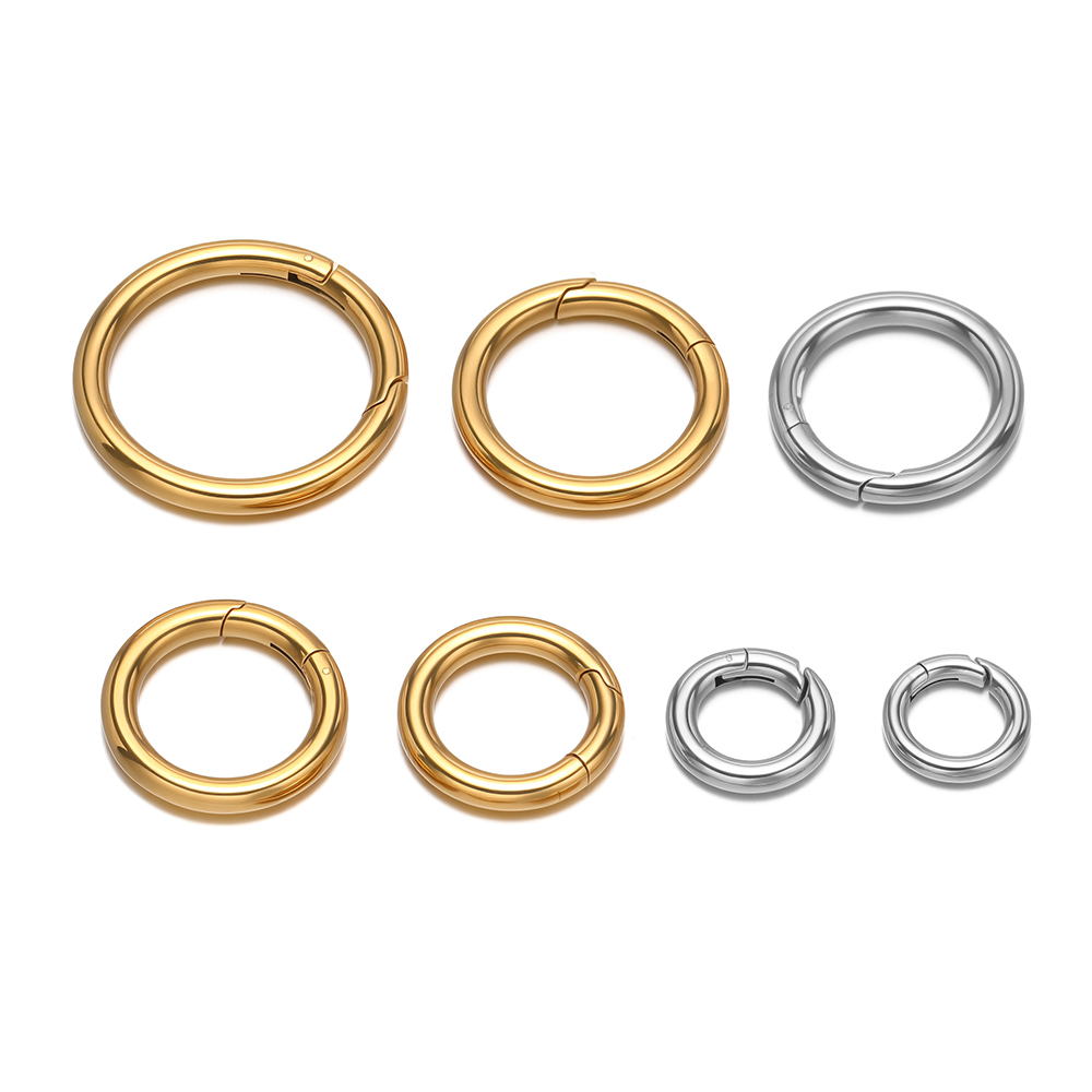 Gold Plated Jewelry - 2 pz/lotto fermagli a molla rotondi
