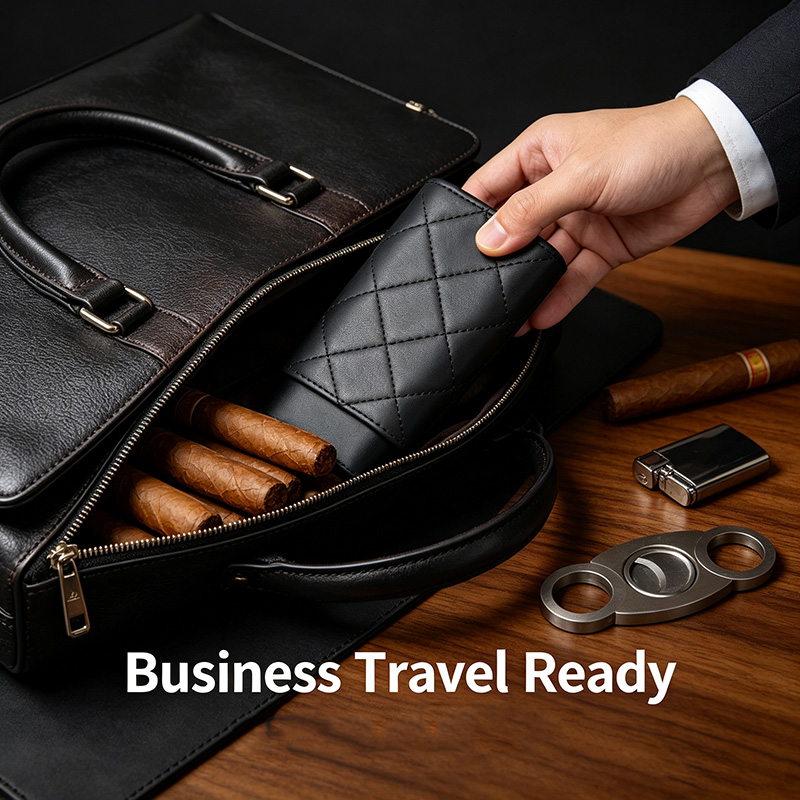 Premium Cigar Case - Portasigari Grande in Pelle PU Premium,